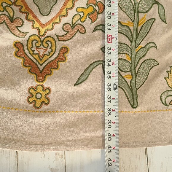 Oversized Embroidered Harvest Autumn Midi Dress NEW Sunflower Corn Fall Boho S - Picture 8 of 10